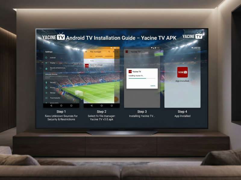 تثبيت Yacine TV على Smart TV: طريقة التحميل والتشغيل